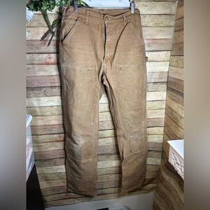 Carhartt Double Knee Pants Made In USA Workwear Men’s W33 L36